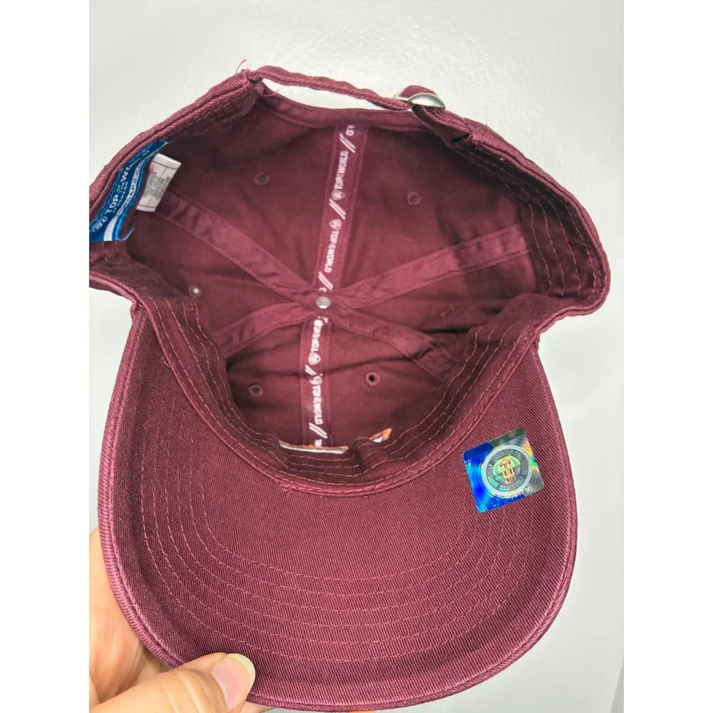 Virginia Tech Hokies Adjustable VT Cap Top of the World Hat Unisex OS Maroon